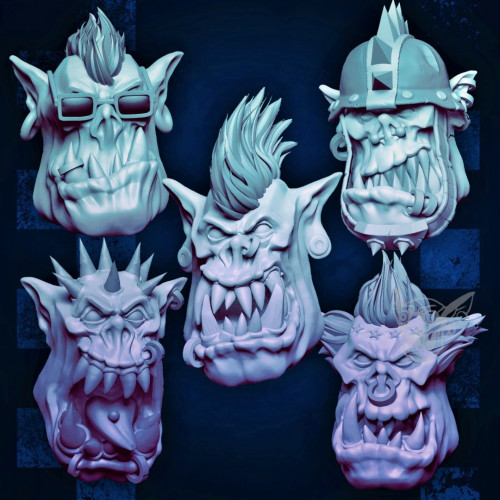 Ork Punk Heads